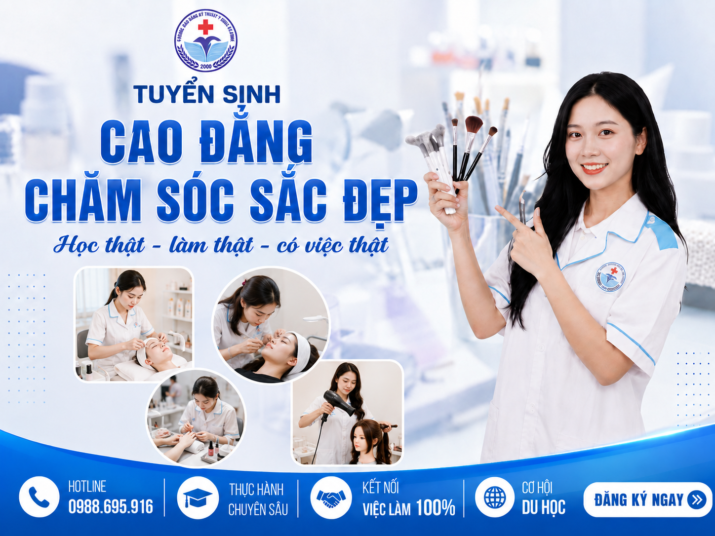 Tuyển sinh ngành Cao đẳng Chăm sóc sắc đẹp năm 2026