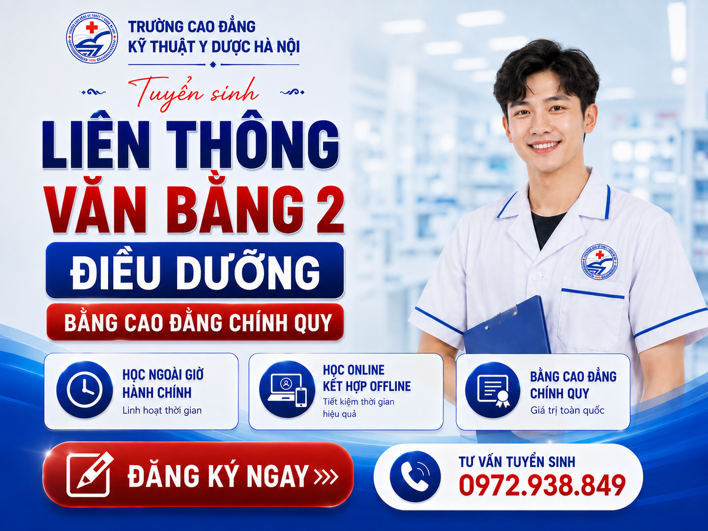 Tuyển Sinh Liên Thông Văn Bằng 2 Cao Đẳng Điều Dưỡng tại Hà Nội